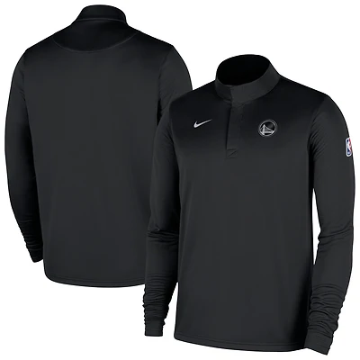 Men's Nike Black Golden State Warriors 2025/26 Authentic Coaches Quarter-Zip Pullover Jacket