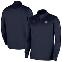 Men's Nike Navy LA Clippers 2025/26 Authentic Coaches Quarter-Zip Pullover Jacket