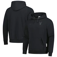 Men's Nike  Black Milwaukee Bucks Authentic Travel Standard Issue Dri-Fit Hoodie