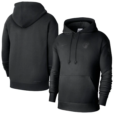 Men's Nike  Black Denver Nuggets Authentic Travel Standard Issue Dri-Fit Hoodie