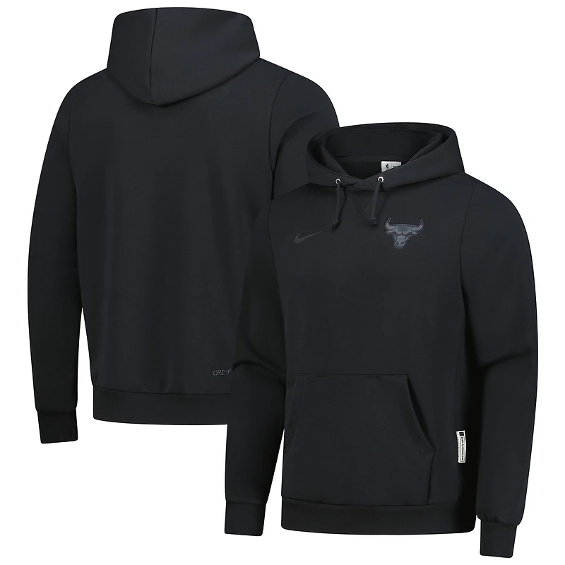 Men's Nike  Black Chicago Bulls Authentic Travel Standard Issue Dri-Fit Hoodie