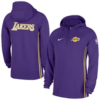 Men's Nike  Purple Los Angeles Lakers Authentic On Court Zone Quarter-Zip Dri-FIT Hoodie Jacket