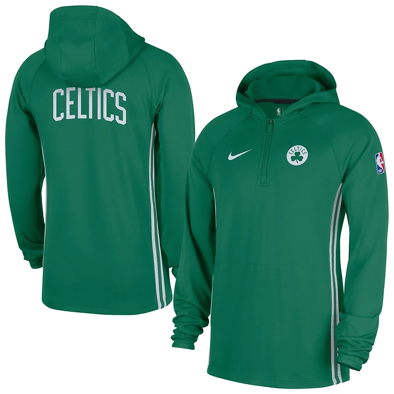 Men's Nike  Kelly Green Boston Celtics Authentic On Court Zone Quarter-Zip Dri-FIT Hoodie Jacket
