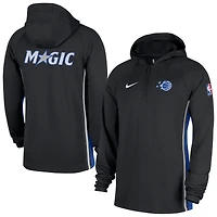 Men's Nike  Black Orlando Magic Authentic On Court Zone Quarter-Zip Dri-FIT Hoodie Jacket