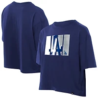 Women's New Era Royal Los Angeles Dodgers Boxy Foil Logo T-Shirt