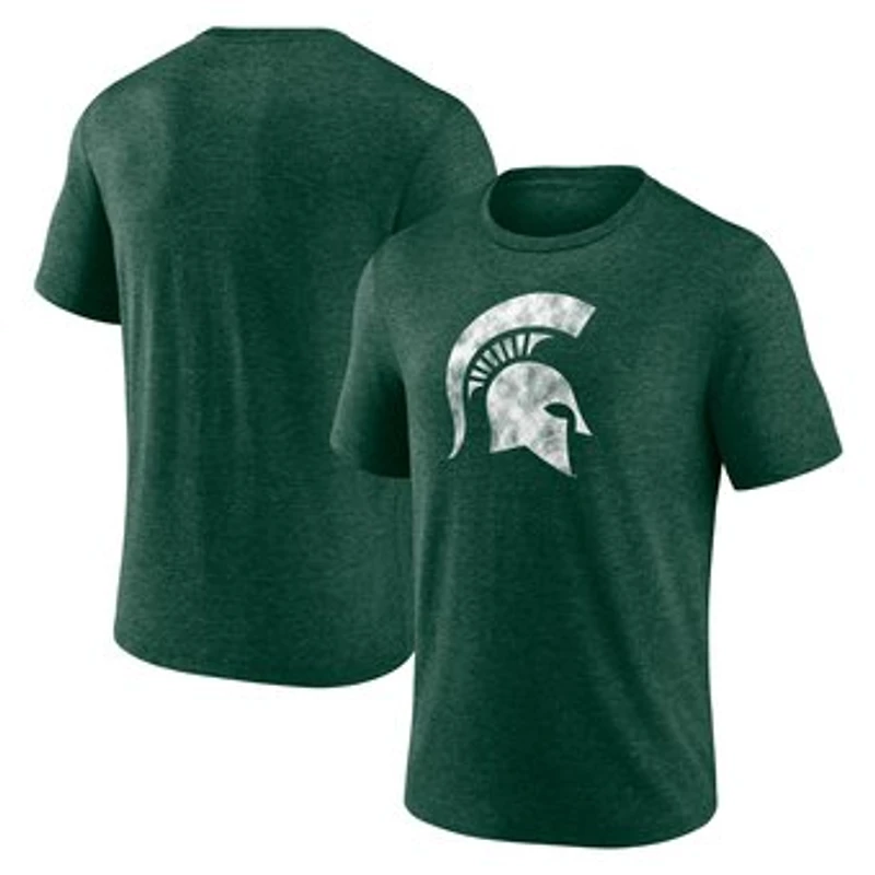 Men's Green Michigan State Spartans Classic Primary Tri-Blend T-Shirt