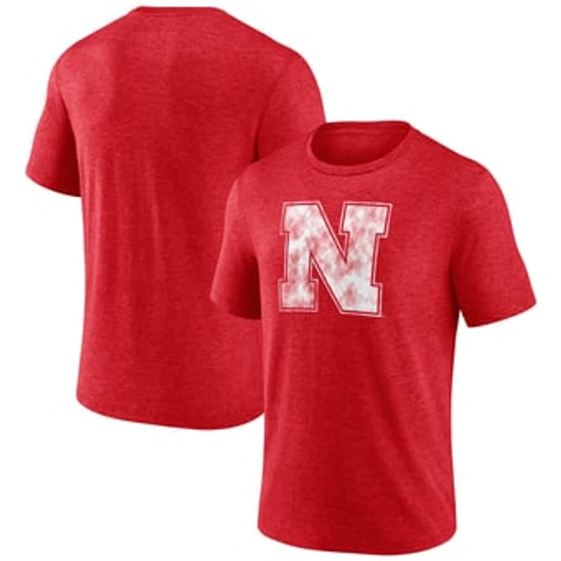 Men's Scarlet Nebraska Huskers Classic Primary Tri-Blend T-Shirt