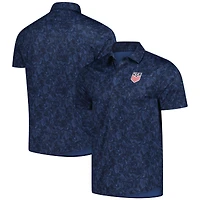 Men's Antigua  Navy USMNT Lush Woven Button-Up Top