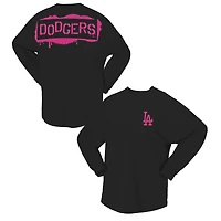 Women's Fanatics  Black Los Angeles Dodgers Neon Jersey Long Sleeve T-Shirt