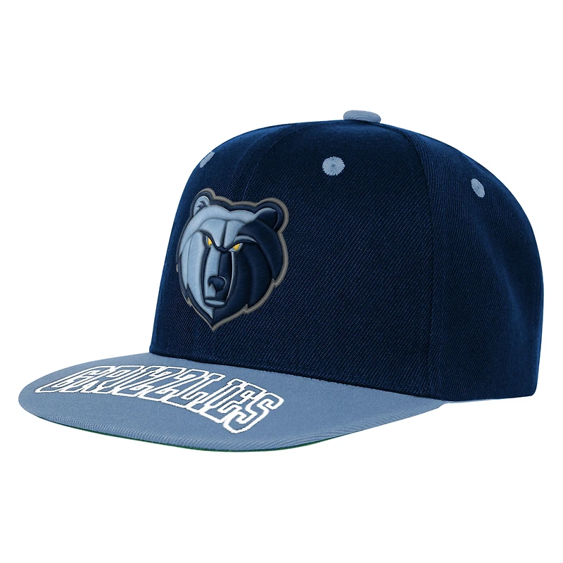 Youth Outerstuff  Navy/Light Blue Memphis Grizzlies Two-Tone Snapback Hat