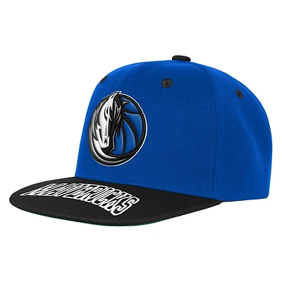 Youth Outerstuff  Blue/Black Dallas Mavericks Two-Tone Snapback Hat