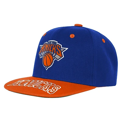 Youth Outerstuff  Blue/Orange New York Knicks Two-Tone Snapback Hat