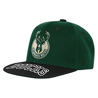 Youth Outerstuff  Hunter Green/Black Milwaukee Bucks Two-Tone Snapback Hat