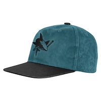 Youth Outerstuff  Teal/Black San Jose Sharks True Retro Deadstock Adjustable Hat