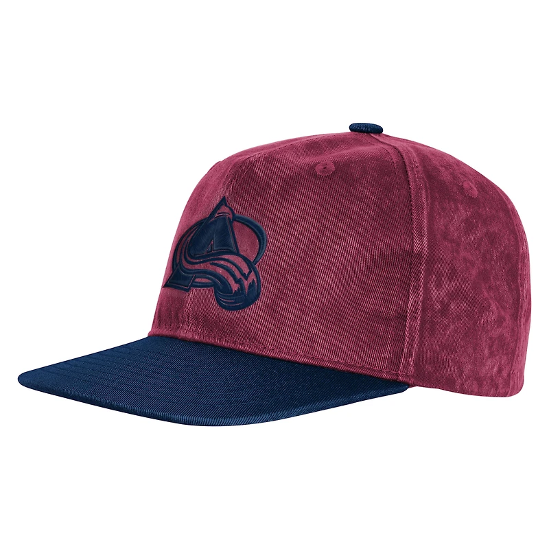 Youth Outerstuff  Burgundy/Navy Colorado Avalanche True Retro Deadstock Adjustable Hat