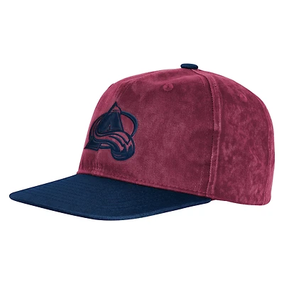 Youth Outerstuff  Burgundy/Navy Colorado Avalanche True Retro Deadstock Adjustable Hat