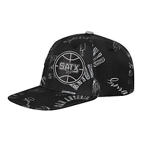 Youth Outerstuff  Black San Antonio Spurs Street Hooper Allover Print Snapback Hat