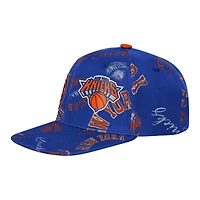 Youth Outerstuff  Blue New York Knicks Street Hooper Allover Print Snapback Hat