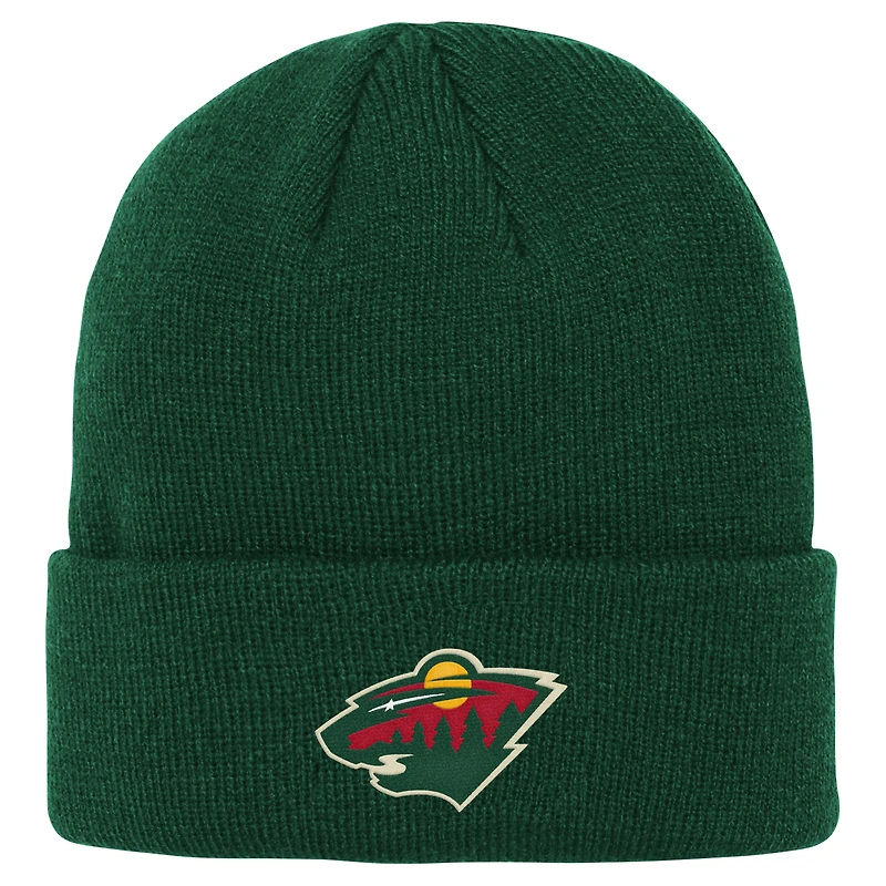 Youth Outerstuff Green Minnesota Wild 2.0 Essential Cuffed Knit Hat