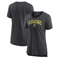 Women's Charcoal Oregon Ducks Arched City Tri-Blend T-Shirt