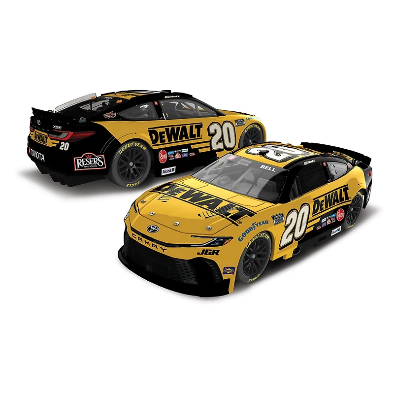 Action Racing Christopher Bell 2025 #20 DeWalt 1:24 Elite Die-Cast Toyota Camry XSE