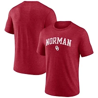 Men's Crimson Oklahoma Sooners Arch Battle Cry Tri-Blend T-Shirt