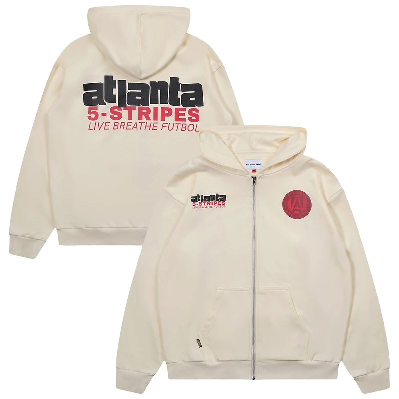 Unisex Live Breathe Futbol Cream Atlanta United FC Full-Zip Hoodie