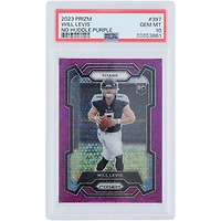 Will Levis Tennessee Titans 2023 Panini Prizm No Huddle Purple Prizm #397 #35/35 PSA Authenticated 10 Rookie Card