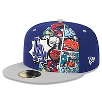 Men's New Era Royal/Gray Los Angeles Dodgers 2025 MLB Diamond Hero Edition 59FIFTY Fitted Hat