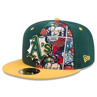 Men's New Era Green/Gold Athletics 2025 MLB Diamond Hero Edition 59FIFTY Fitted Hat