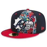 Men's New Era Navy/Red Atlanta Braves 2025 MLB Diamond Hero Edition 59FIFTY Fitted Hat