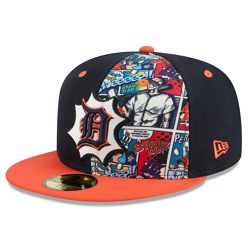 Men's New Era Navy/Orange Detroit Tigers 2025 MLB Diamond Hero Edition 59FIFTY Fitted Hat