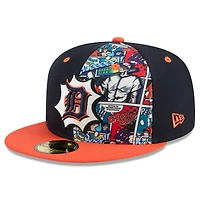 Men's New Era Navy/Orange Detroit Tigers 2025 MLB Diamond Hero Edition 59FIFTY Fitted Hat