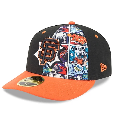 Men's New Era Black/Orange San Francisco Giants 2025 MLB Diamond Hero Edition Low Profile 59FIFTY Fitted Hat