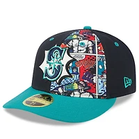 Men's New Era Navy/Teal Seattle Mariners 2025 MLB Diamond Hero Edition Low Profile 59FIFTY Fitted Hat
