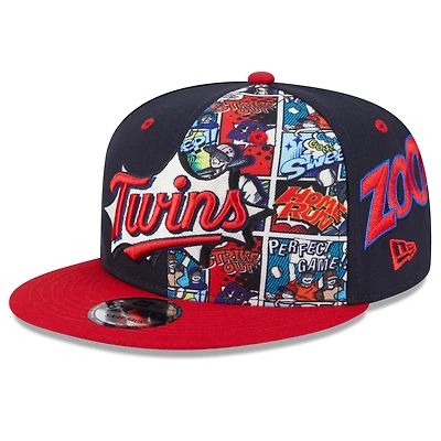Men's New Era Navy/Red Minnesota Twins 2025 MLB Diamond Hero Edition 9FIFTY Snapback Hat