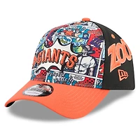 Youth New Era Black/Orange San Francisco Giants 2025 MLB Diamond Hero Edition A-Frame 9FORTY Adjustable Hat