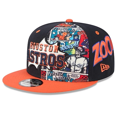 Youth New Era Navy/Orange Houston Astros 2025 MLB Diamond Hero Edition 9FIFTY Snapback Hat