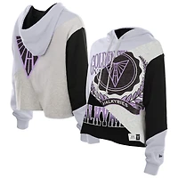 Women's New Era  Golden State Valkyries Upcycled Color Block Cropped Boxy Hoodie