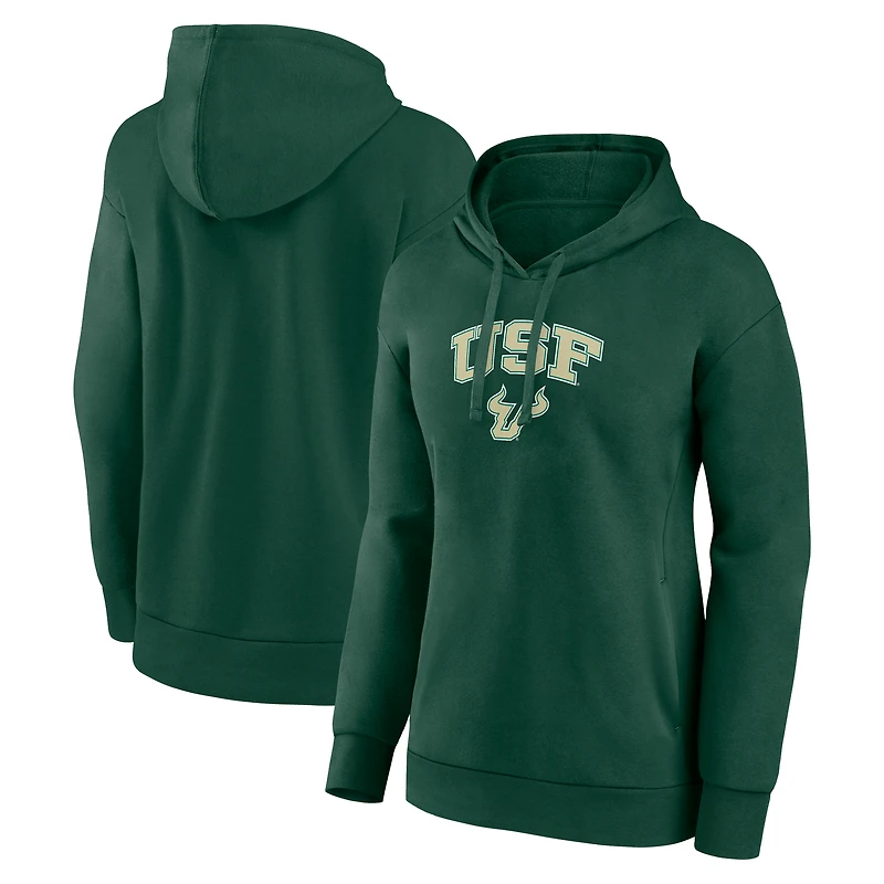 Women's Green South Florida Bulls Campus Pullover Hoodie