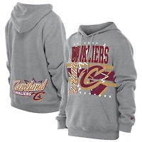 Men's New Era  Heather Gray Cleveland Cavaliers Injection Sport Classics Fleece Hoodie