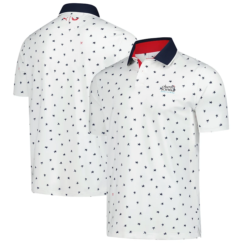 Men's Puma x Volition  White The Charles Schwab Challenge Dancing Star MATTR Polo