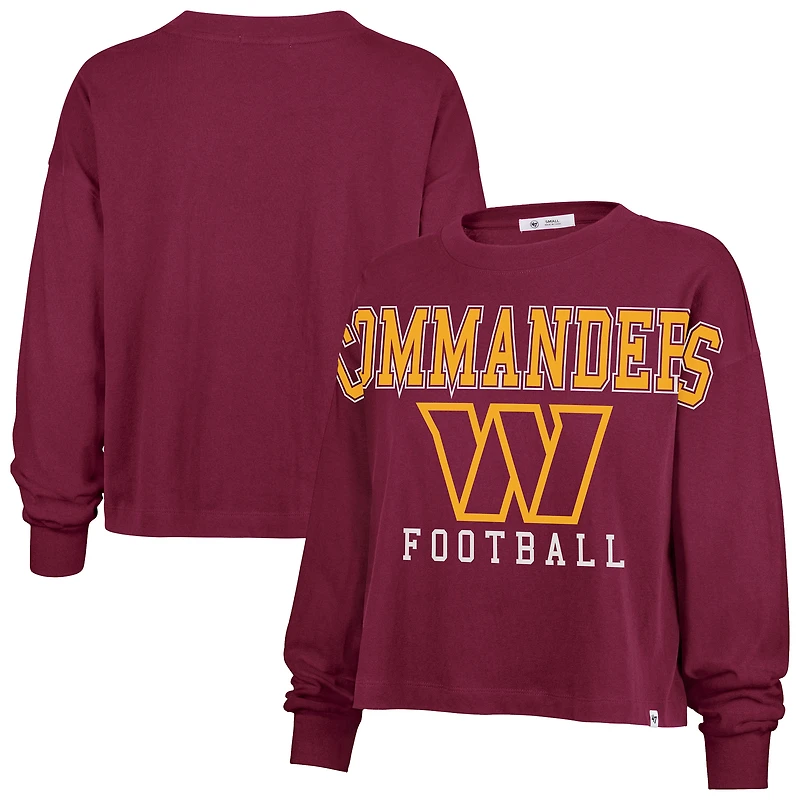 Women's '47 Burgundy Washington Commanders Outreach City Oversized Long Sleeve T-Shirt