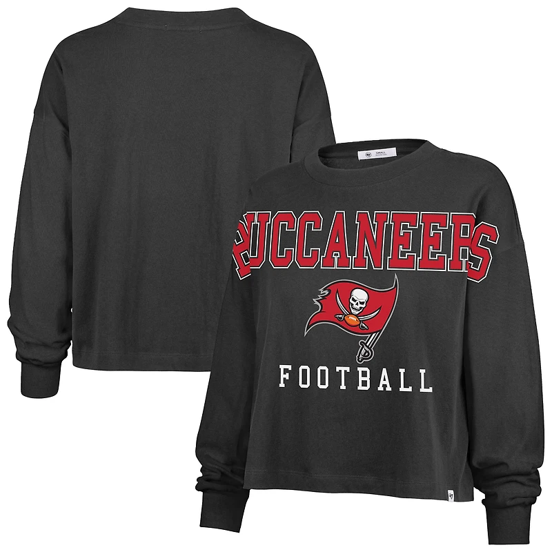 Women's '47 Pewter Tampa Bay Buccaneers Outreach City Oversized Long Sleeve T-Shirt
