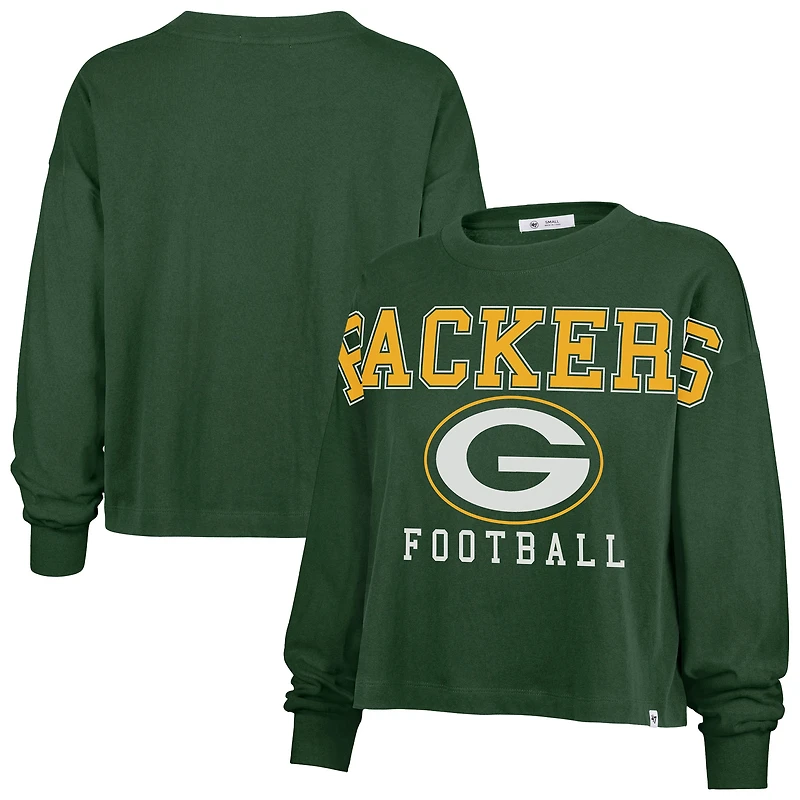 Women's '47 Green Bay Packers Outreach City Oversized Long Sleeve T-Shirt