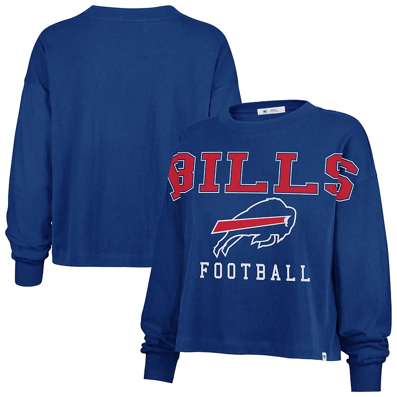 Women's '47 Royal Buffalo Bills Outreach City Oversized Long Sleeve T-Shirt