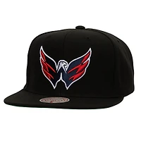 Men's Mitchell & Ness Black Washington Capitals Core Top Spot Snapback Hat