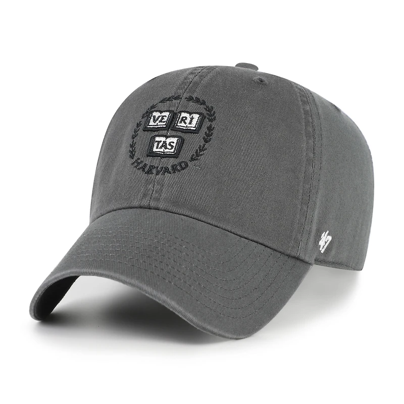 Men's '47 Charcoal Harvard Crimson Clean Up Adjustable Hat
