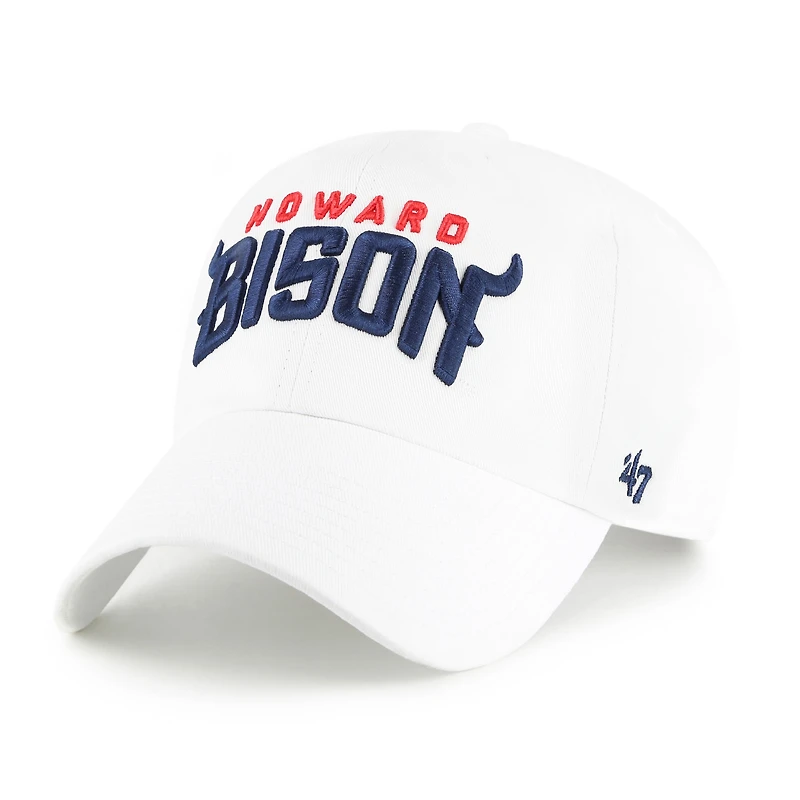 Men's '47 White Howard Bison Clean Up Adjustable Hat