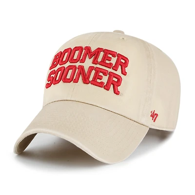 Men's '47 Tan Oklahoma Sooners Clean Up Adjustable Hat